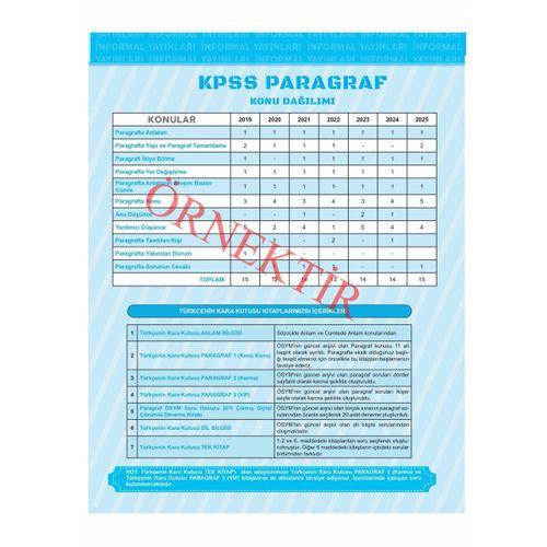 2026 KPSS Türkçenin Kara Kutusu PARAGRAF 1 KONU KONU ÖSYM Çıkmış Soru Bankası Konu Özetli Çözümlü