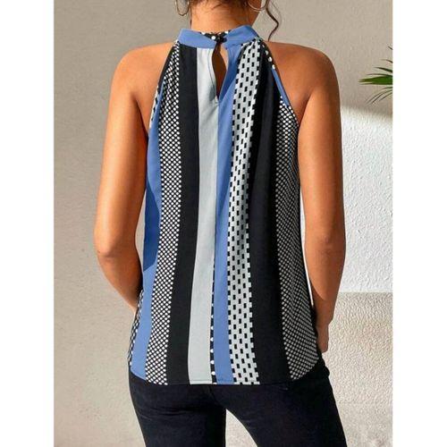 Kadın Yarım Balıkçı Yaka Kolsuz Mikro Bluz