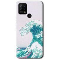 Tecno Pova Kılıf HD Desen Baskılı Arka Kapak - Dalga + Kırılmaz Cam
