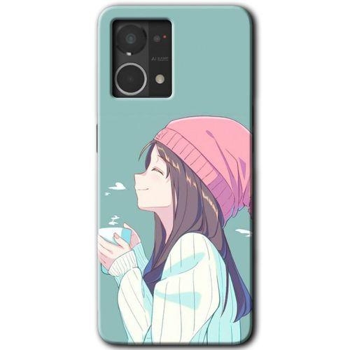 MRCİLETİSİM Oppo Reno 7 4G Kılıf HD Desen Baskılı Arka Kapak+Temperli Cam - Happy Girl