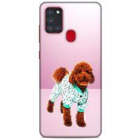Samsung Galaxy A21s Kılıf Köpek Kıyafetleri (33) Hybrid Kılıf Poodle Pijama
