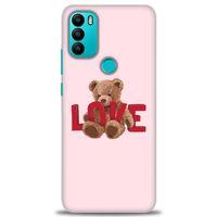 General Mobile GM 21 Plus Kılıf HD Baskılı Kılıf - Love Bear + Tam Ekran Koruyucu