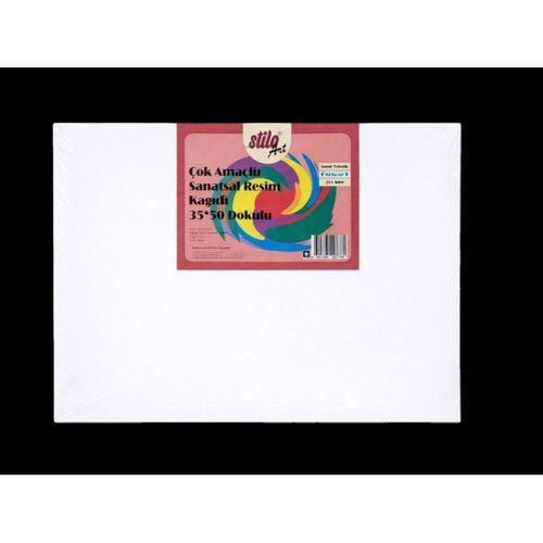 STİLO ART  DOKULU ESKİZ RESİM KAĞIDI  35*50 cm   200 Gram BEYAZ ( 25 Adet)