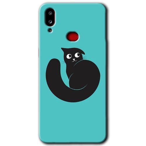 Potkal Hediye Fabrikası Samsung Galaxy A10s Kılıf HD Desen Baskılı Arka Kapak - Cat Vector