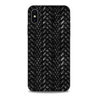 Apple iPhone XS Kılıf Dragons (2) Kabı Ejderha Deri Siyah