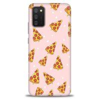 Samsung Galaxy A03S Kılıf HD Baskılı Kılıf - Pizza Dilimleri + Tam Ekran Koruyucu