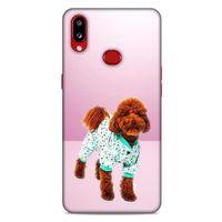 Samsung Galaxy A10s Kılıf Köpek Kıyafetleri (33) Hybrid Kılıf Poodle Pijama