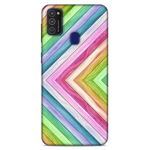 Lopard Samsung Galaxy M21 Uyumlu Kılıf Wood'X (41) Tank Kılıf Baskılı