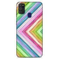 Lopard Samsung Galaxy M21 Uyumlu Kılıf Wood'X (41) Tank Kılıf Baskılı