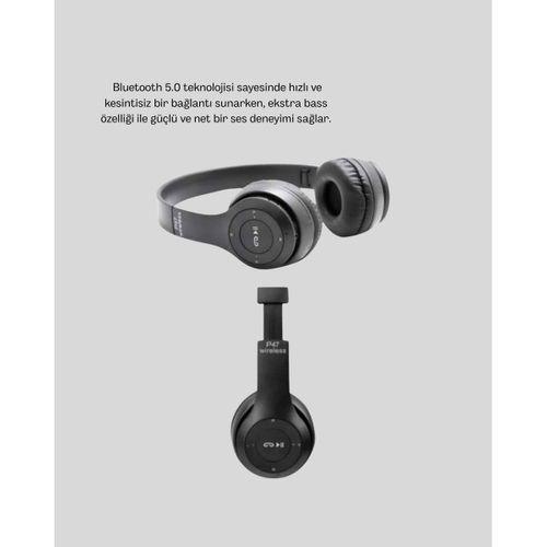 Kablosuz Bluetooth Kulaklık – Tf Kart, Aux, Mikrofonlu, Suya Dayanıklı, 10m Menzil