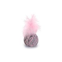 Beeztees Kedi Oyuncağı, Top Tüylü, Yün, Pembe ve Gri, 5cm