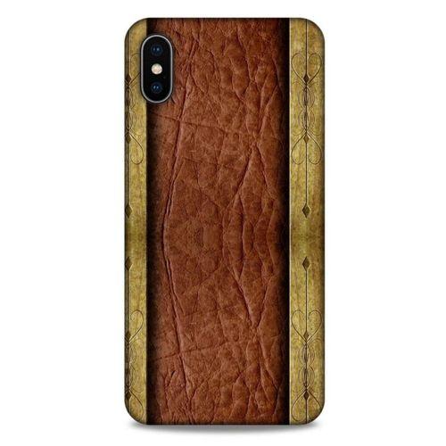 Apple iPhone XS Max Kılıf Patchwork (24) Darbe Emici Kılıf Kahve Sarı