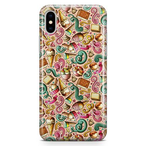 Apple iPhone XS Max Kılıf Gelato Dondurma Arka Kapak Koruma Desenli Full Koruyucu