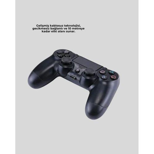 Ps4 Uyumlu Kablosuz Oyun Kolu Ergonomik Çift Titreşimli