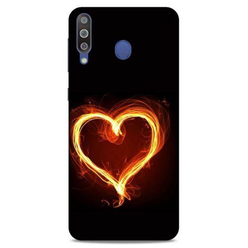 Lopard Samsung Galaxy M30 Uyumlu Kılıf FireX (24) Darbe Emici Kılıf Ateşli Kalp