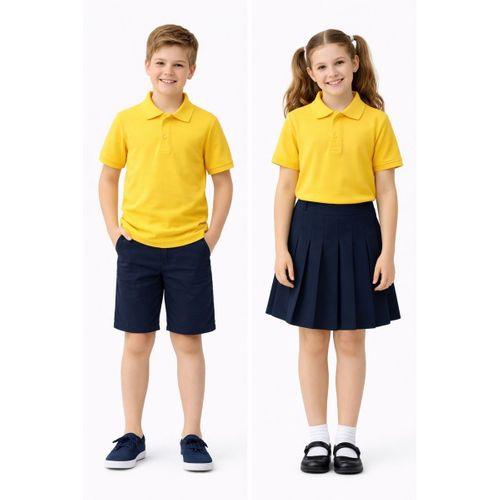 Erkek Kız Çocuk Polo Yaka Kısa Kollu Tişört BGL-ST05505