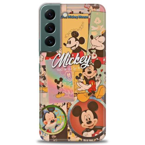 Samsung Galaxy S22 Kılıf HD Baskılı Kılıf - I Love Mickey + Tam Ekran Koruyucu