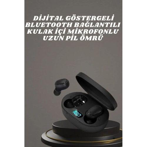 Kulaklık Dijital Göstergeli Bluetooth Bağlantılı Kablosuz Kulak İçi Mikrofonlu Dokunmatik Kontrol