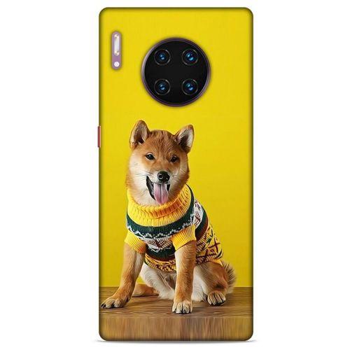 Huawei Mate 40 Pro Kılıf Köpek Kıyafetleri (24) Darbe Emici Kılıf Shiba Inu Kazak
