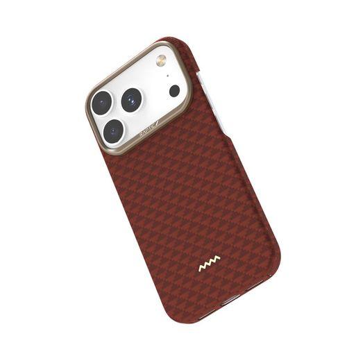 Apple iPhone 17 Pro Max Kılıf M-safe Şarj Özellikli Raptic Aramid Skin Origin Serisi Karbon Kapak