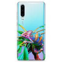 Huawei P30 Kılıf İguana Arka Kapak Koruma Desenli Full Koruyucu