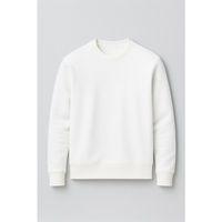 Wenders Relax Fit Basic Fırçalı Interlok Bisiklet Yaka Erkek Sweatshirt - Beyaz