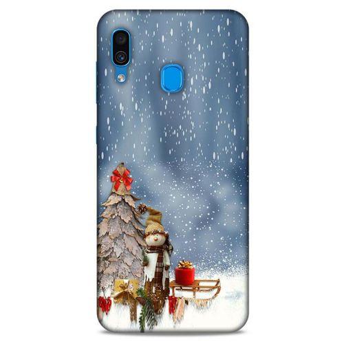 Samsung Galaxy A30 Kılıf Snowix (5) Koruma Kabı Gri Beyaz