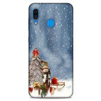 Samsung Galaxy A30 Kılıf Snowix (5) Koruma Kabı Gri Beyaz