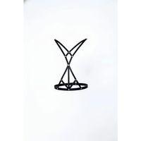 Siyah Kadın Kemer Zımba Detaylı Çapraz Vücut Aksesuarı - Brf158