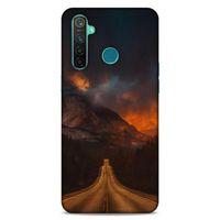 Lopard Oppo Realme 5 Pro Uyumlu Kılıf Gece'S (47) Crystal Flex Kılıf Kızıl Yol