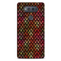 LG K61 Kılıf Dragons (8) Baskılı Kılıf Ejderha Deri Pembe