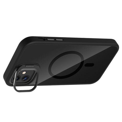 Apple iPhone 11 Kılıf Standlı ve Kamera Lens Hediyeli M-Safe Şarj Özellikli Zore Etro Kapak