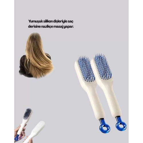 Kendi Kendini Temizleyen Saç Tarağı – Anti-statik, Silikon Uçlu, Abs Malzeme, 22x4 Cm