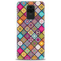 Xiaomi Redmi Note 9 Kılıf HD Baskılı Kılıf - Renkli Mozaik + Tam Ekran Koruyucu