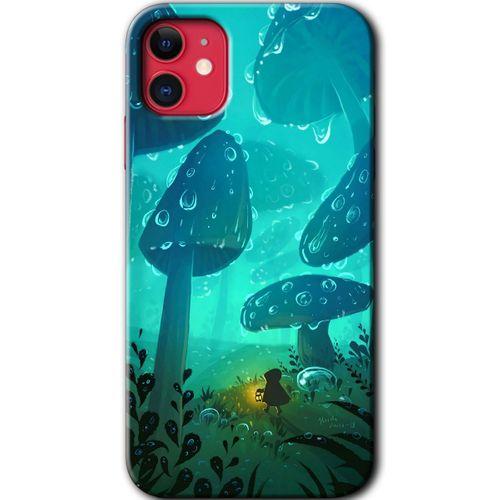 iPhone 11 Kılıf Baskılı Kapak - Silhoutte Dropss + 5D Tam Kaplayan Cam