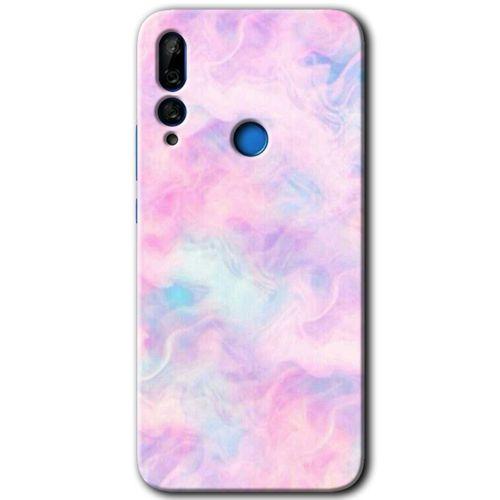 Huawei Y9 Prime 2019 Kılıf HD Desen Baskılı Arka Kapak - Pembe-Duman