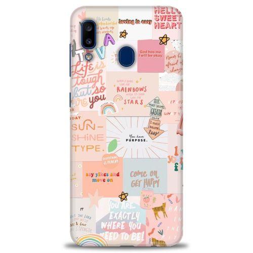 Samsung Galaxy A20 Kılıf HD Baskılı Kılıf - Hello Sweat + Tam Ekran Koruyucu