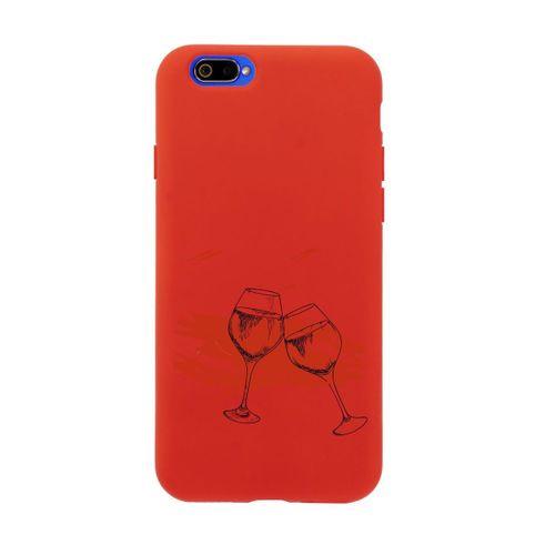Realme C2 Spilled Wine Premium Silikonlu Telefon Kılıfı