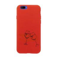 Realme C2 Spilled Wine Premium Silikonlu Telefon Kılıfı