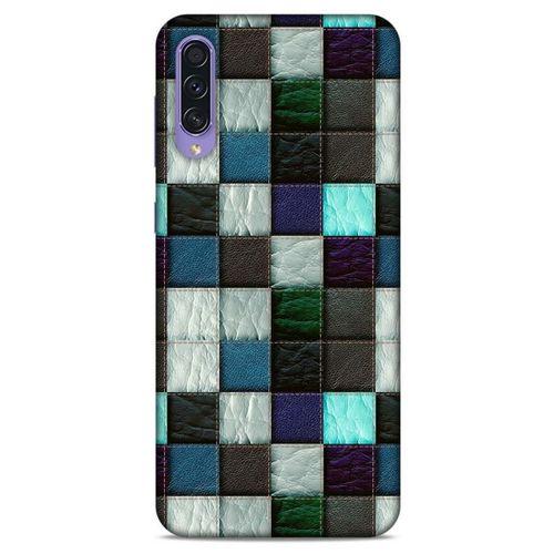 Samsung Galaxy A50s Kılıf Patchwork (46) Core Armor Kılıf Gri Cam Göbeği