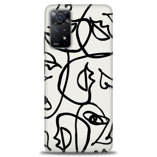Xiaomi Redmi Note 11 Pro Kılıf HD Baskılı Kılıf - Suratlar + Tam Ekran Koruyucu