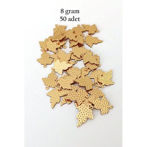 Oya Abiye Bileklik Kolye Pleksi Metalik Plastik Pul Altın Renk 8 gram 50 adet - BNC489