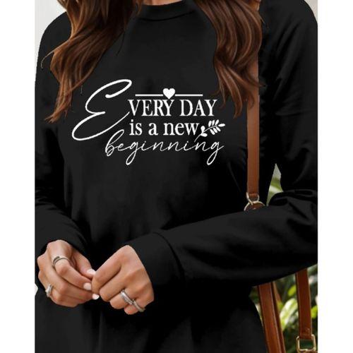 Kadın Uzun Kollu Bisiklet Yaka Kısa Viskon Iki Iplik Elbise