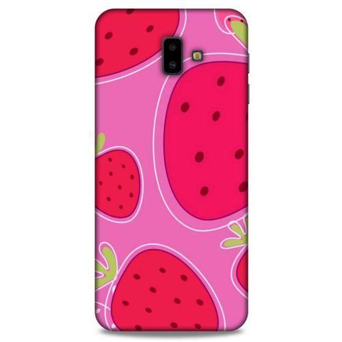 Samsung Galaxy J6 Plus Uyumlu Kılıf Pembe Delisi (29) Arka Koruma Kılıfı Çilek