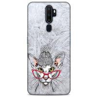 Animax Bereli Kedi Oppo A9 2020 Kılıf Desenli Silikon
