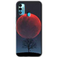 Potkal Hediye Fabrikası Tecno Spark 7T Kılıf HD Desen Baskılı Arka Kapak - Kanlı Ay