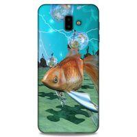 Lopard Samsung Galaxy J6 Plus Uyumlu Kılıf Manipülasyon ☻ (29) Arka Koruma Kılıfı Baskılı