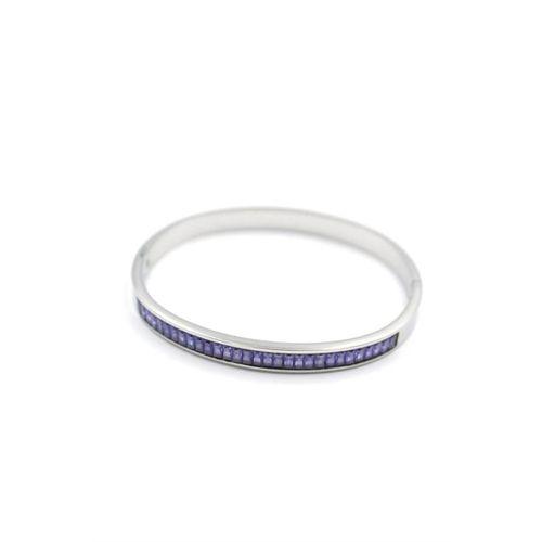 Baget Taşlı Bilezik - Mor