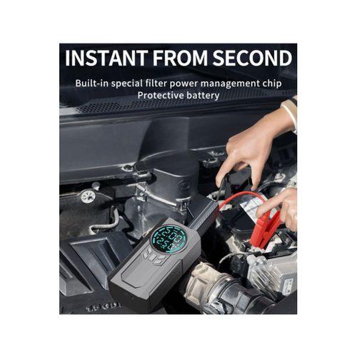 Şarjlı 8.000 Mah Taşınabilir Çanta Araç Akü Şarj Takviyeli Işıklı Hava Kompresörü Powerbankli