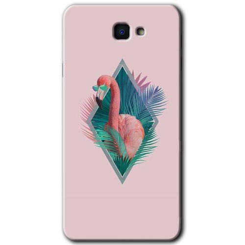 Potkal Hediye Fabrikası Samsung Galaxy J7 Prime 2 HD Baskılı Kılıf + 9D Tam Ekran Koruyucu - Flamingo